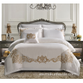 Bordado queen cama de cama dórdica de ropa de cama